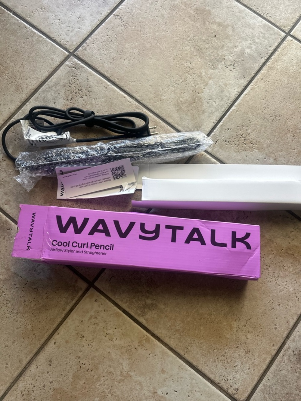 WAVYTALK Cool Curl Pencil Airflow Styler & Straightener - Purple